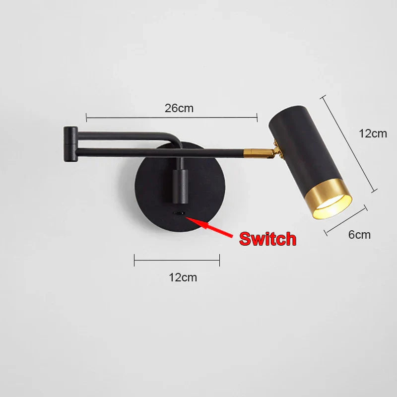 DecorBites™ Adjustable E27 LED Wall Lamp Sconces Indoor Lighting Home Decor Bedroom Fixture