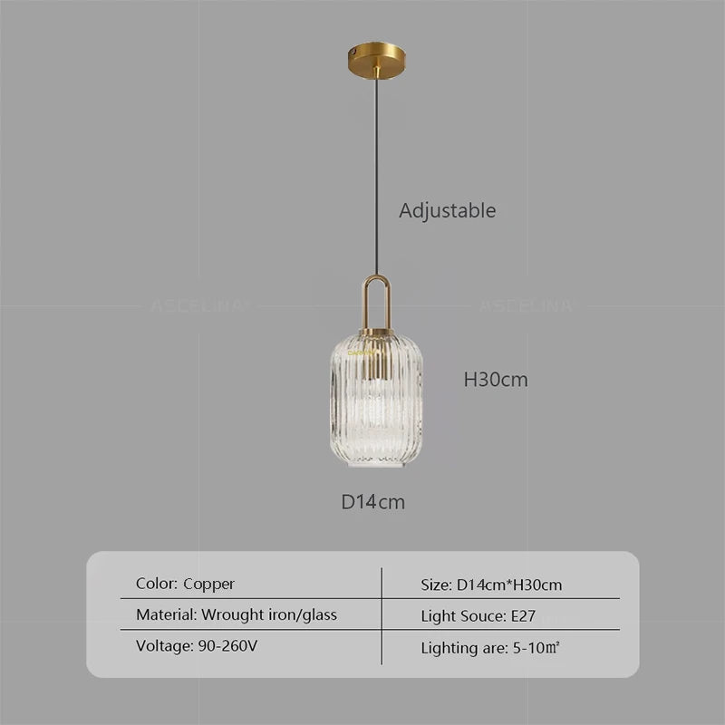 Japanese Glass Pendant Light With Iron Accents