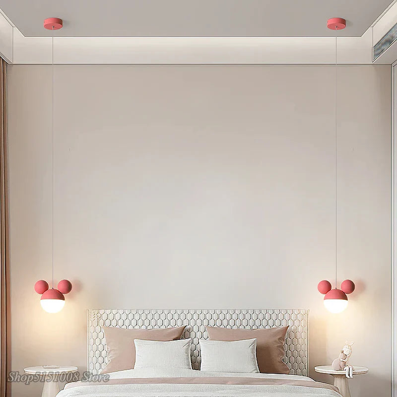 مصباح معلق بتصميم رسوم متحركة LED من DecorBites™ للأطفال، مصباح ميكي برينسيس معلق لحماية العين