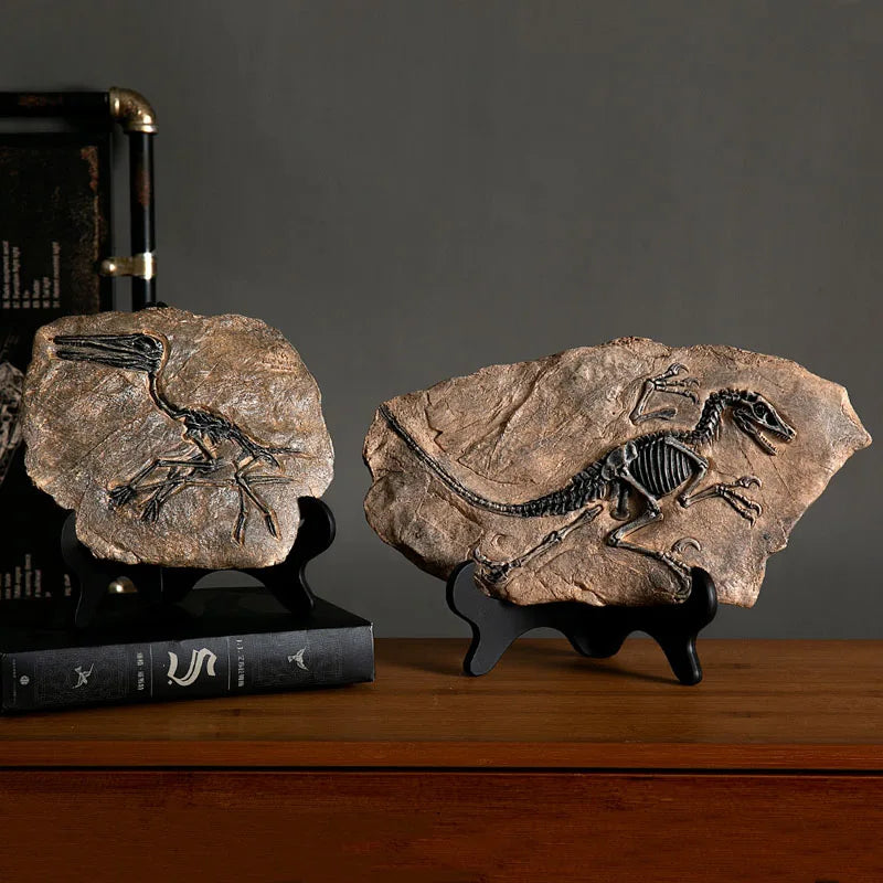 DecorBites™ Dinosaur Fossil Figurine: Retro Resin Animal Statue for Home Décor & Gifts