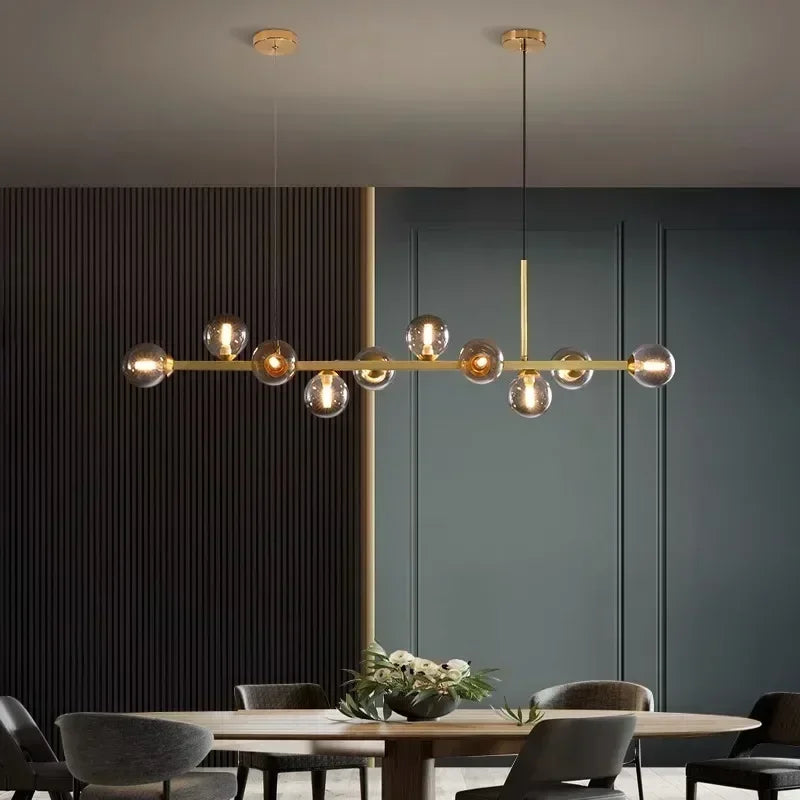 DecorBites™ Glass Ball LED Pendant Lights for Home Dining Kitchen Island Chandelier
