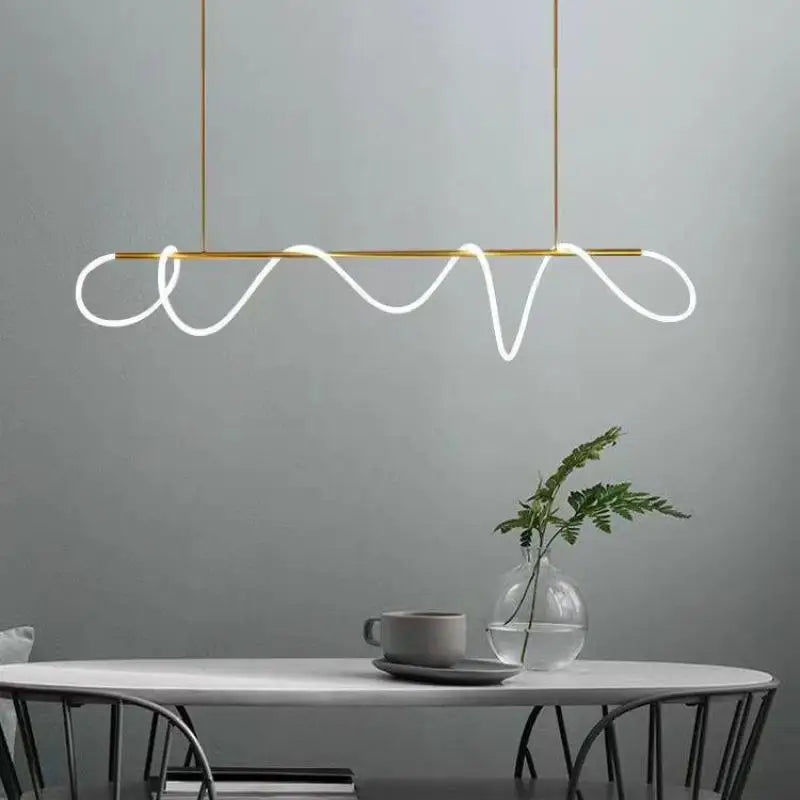 ثريا ديكور بايتس™ LED ذات الخرطوم الطويل لغرفة الطعام والمطبخ والبار، مصباح متدلي