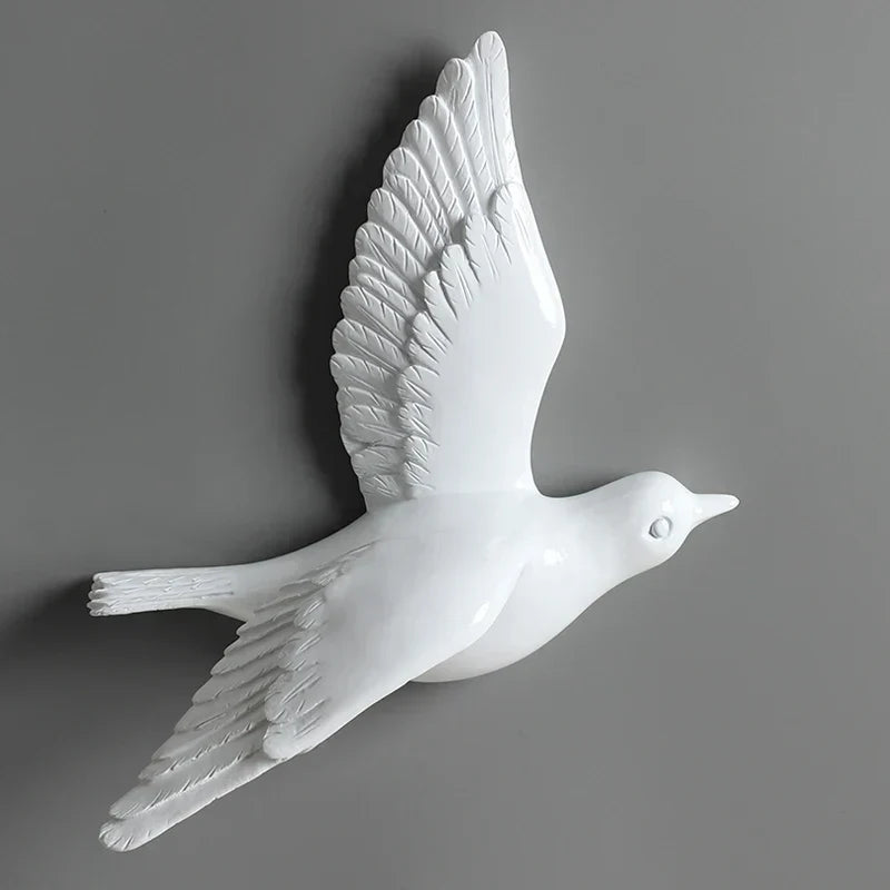 DecorBites™ 3D Bird Resin Statue Wall Decor for Children's Room - Animal Figurine Ornament