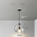 Nordic Smoke Gray Glass Pendant Light Chandelier