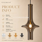 Postmodern Nordic Glass Pendant Light in White or Gray