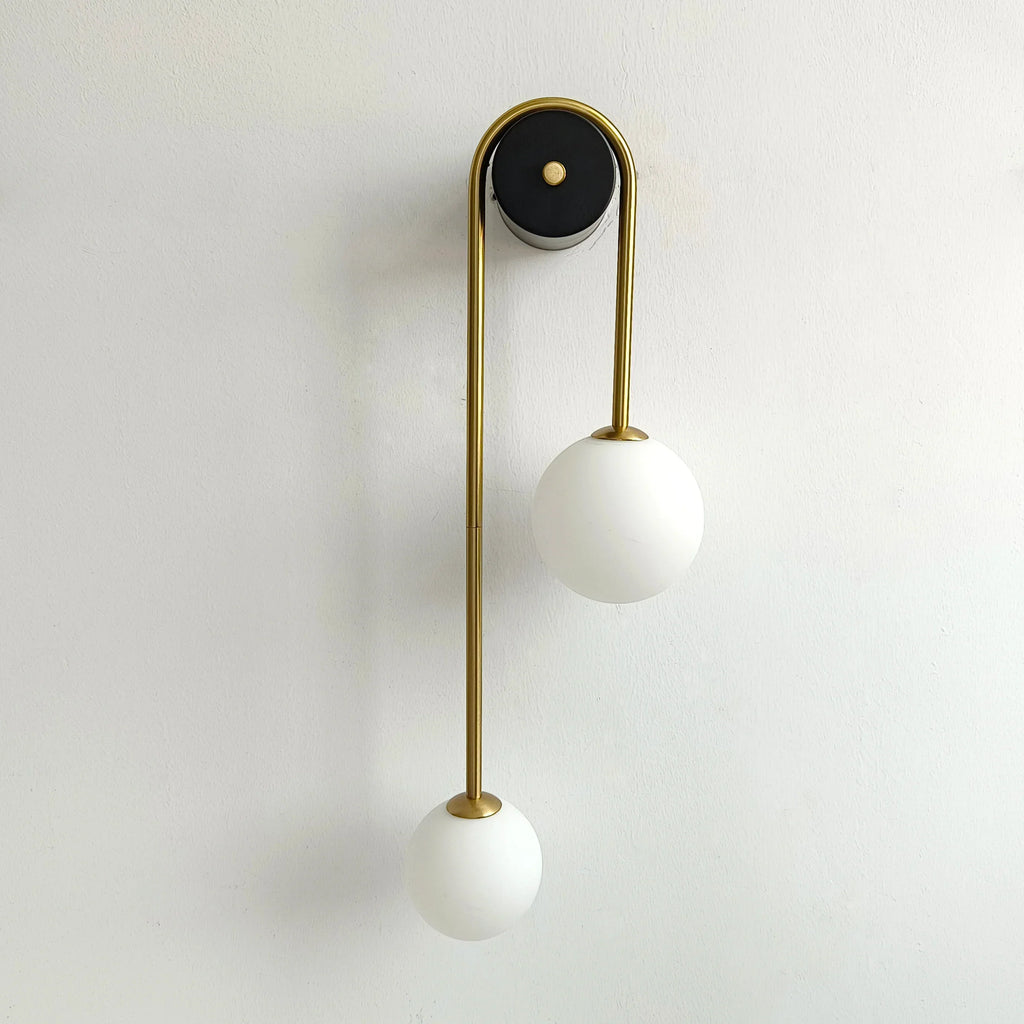 DecorBites™ Glass Ball Gold LED Wall Lamp for Modern Home Decor & Lighting