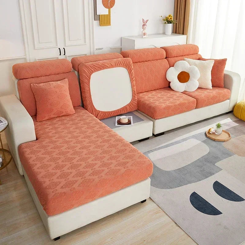 DecorBites™ Jacquard Sofa Seat Cover | Stretchable & Washable Furniture Protector