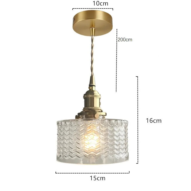 مصباح تعليق مودرن DecorBites™ LED زجاجي أخضر مع حامل نحاسي
