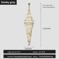 DecorBites™ Crystal Hollow Chandelier LED Light for Modern Luxury Living Room Loft