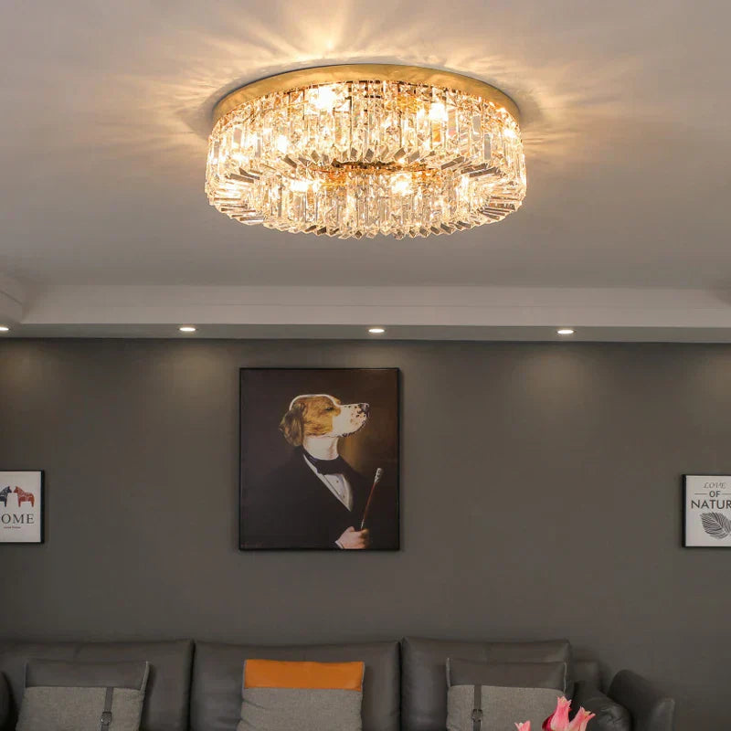 DecorBites™ Crystal LED Ceiling Lights: Luxury Lighting Fixture for Living, Dining, Kitchen, and Bedroom