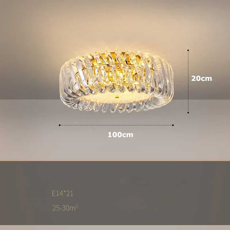 ثريا DecorBites™ الذهبية LED - صيحة جديدة لغرفة المعيشة لعام 2025