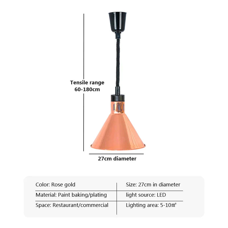 DecorBites™ Electric Heat Lamp Telescopic Food Preservation Pendant Light for Restaurants