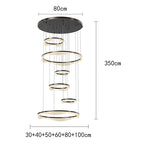 Modern Sculptural Ring Pendant Light Chandelier
