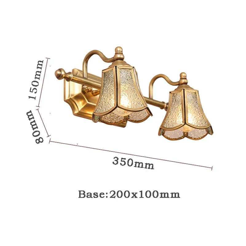 DecorBites™ Golden Glass Mirror Cabinet Light for Bedroom and Bathroom