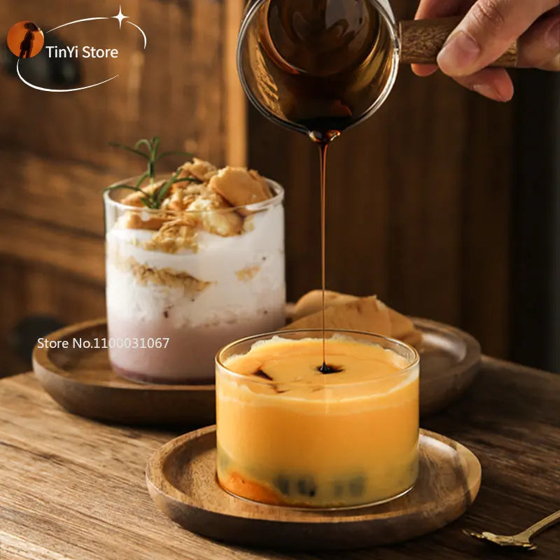 أكواب DecorBites™ للحلويات والمشروبات الكوكتيل من الزجاج المقاوم للحرارة العالية لحفلات الزفاف والحفلات