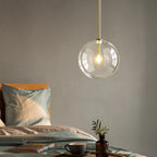 Modern Clear Glass Pendant Light With Gold Finish