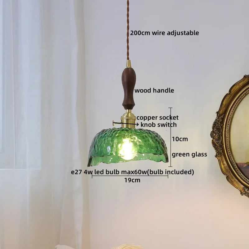 DecorBites™ Glass Copper LED Pendant Lights for Modern Style Dining Kitchen Bedroom