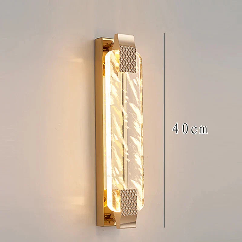 DecorBites™ Crystal Wall Lamp for Living Room TV Background, Light Luxury Bedroom Bedside, Villa Stair