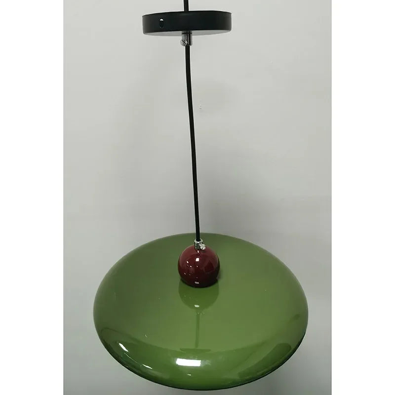 French Cream Flying Saucer Metal Pendant Light