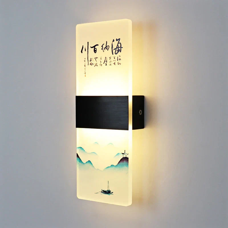 DecorBites™ Acrylic Shade LED Square Wall Lamp for Home Decor