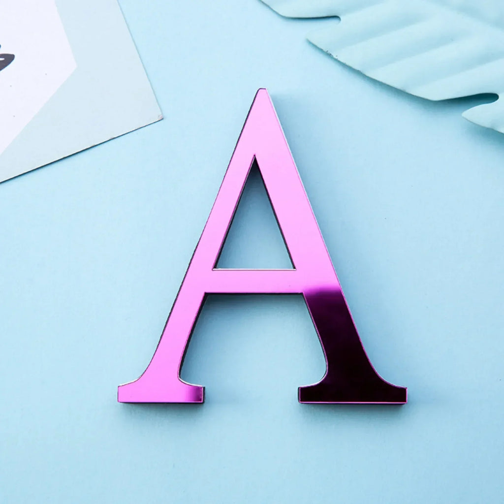 DecorBites™ 3D Mirror Alphabet Letters Wall Decor for Home, Parties, and Weddings