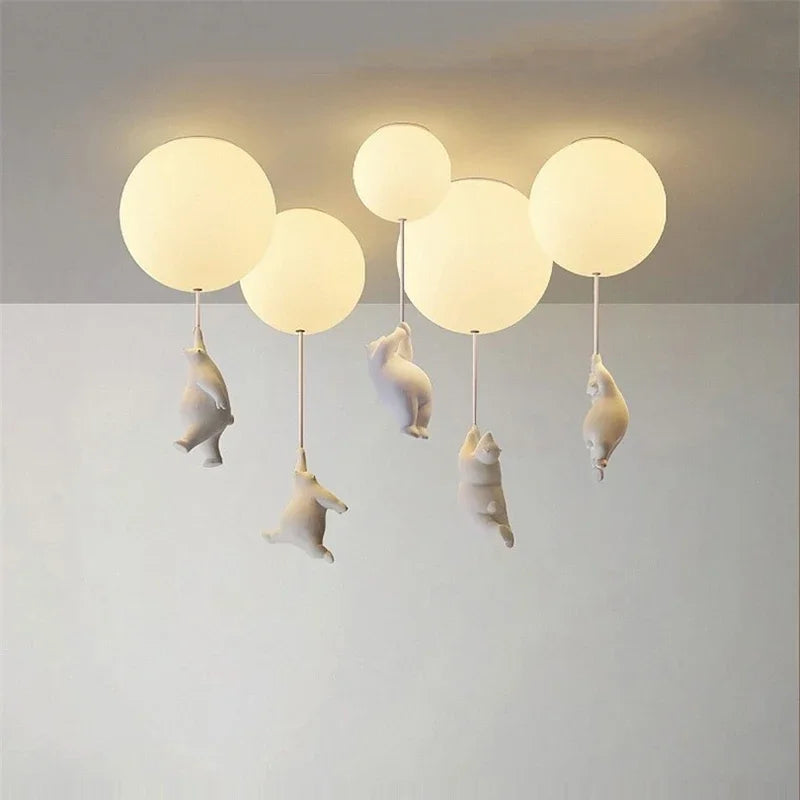 DecorBites™ Little Bear Cartoon Pendant Lamp for Kids Room Bedroom Living Room