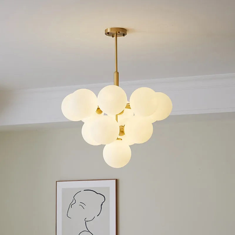 DecorBites™ Glass Ball Pendant Chandelier for Kitchen Living Room Bedroom