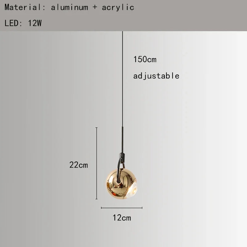 Modern Colorful Aluminum Mini Pendant Light