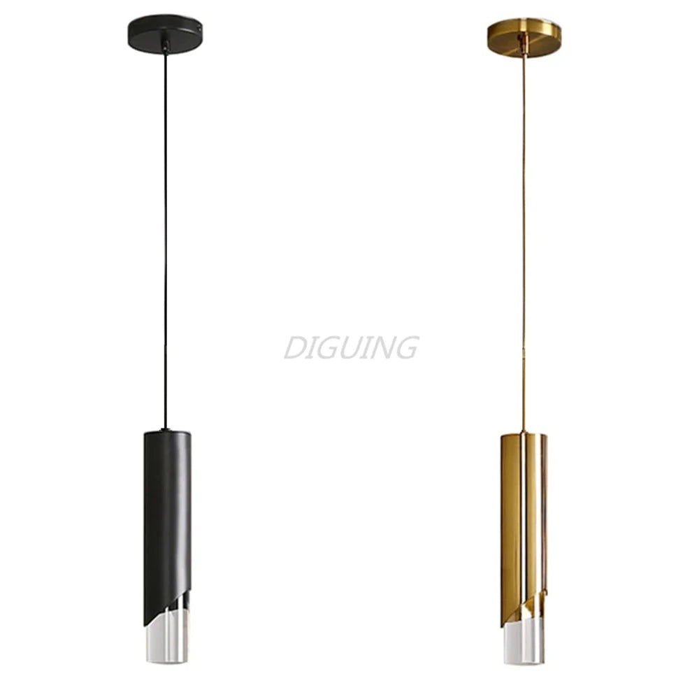 Dimmable Gold and Black Aluminum LED Pendant Light