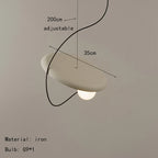 Magnetic Attraction White Metal Pendant Light