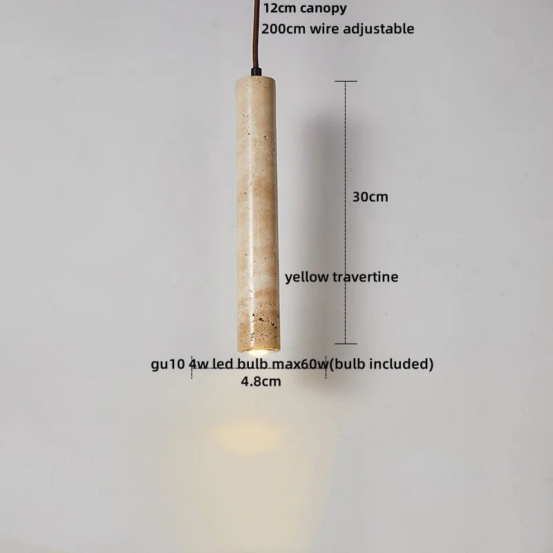 DecorBites™ Cave Stone LED Pendant Lights Wood Home Decor Yellow Globe Hanging Lamp