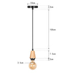 Black Wood Industrial Pendant Light