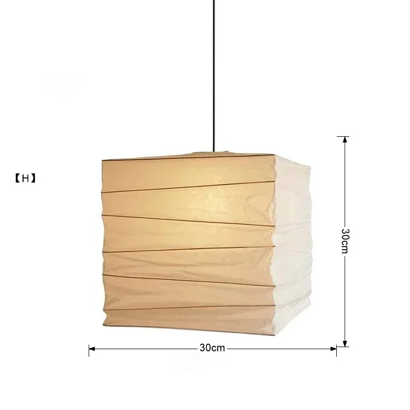 DecorBites™ مصباح معلق ياباني وابي سابي LED E27 سقف ورق الأرز معلق من نوجوتشي أكاري