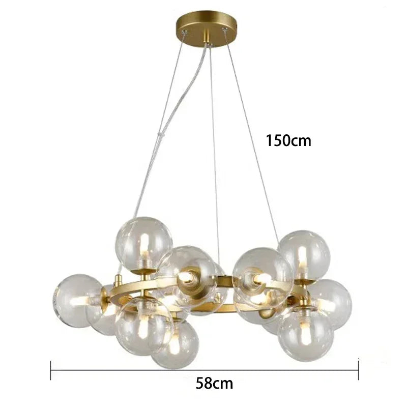 DecorBites™ Suspensions LED en Verre Soufflé pour la Décoration et l'Éclairage Intérieur