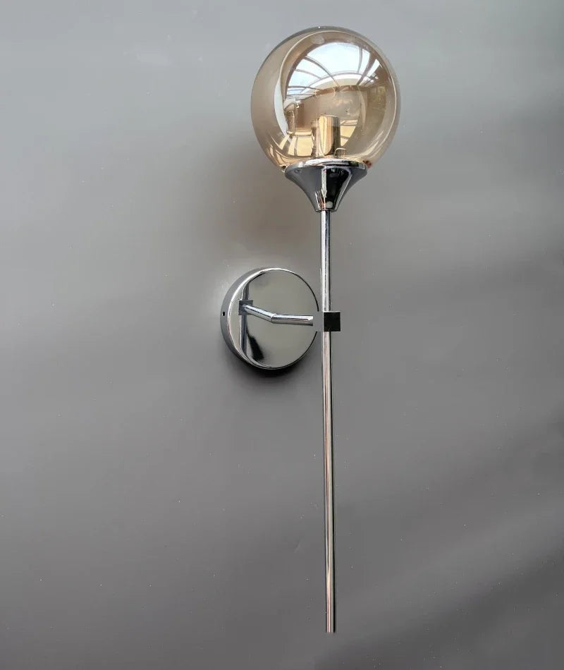 DecorBites™ Golden Glass Ball Wall Lamp: Modern Nordic Style Bedside & Living Room Lighting