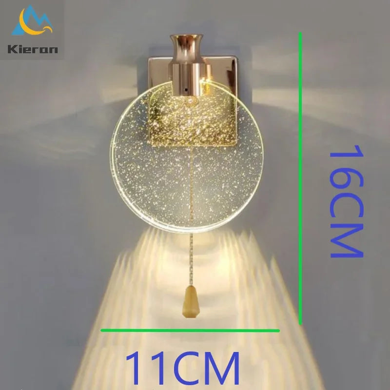 DecorBites™ Crystal LED Wall Lamp for Bedroom Living Room Decor