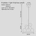 DecorBites™ Art Deco Glass Bubble Chandelier: Customized for Living Room, Dining Room, Bar