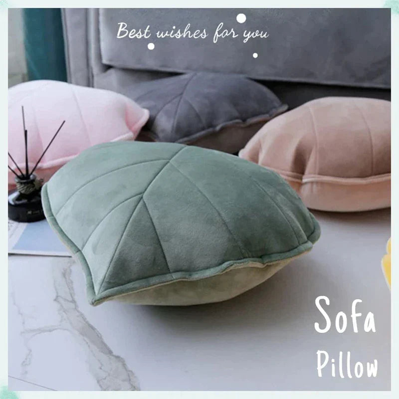 DecorBites™ 3D Leaf Shaped Throw Pillows for Living Room Sofa Couch Decor