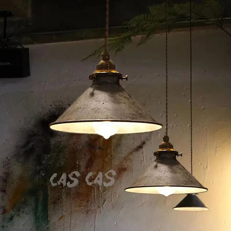 Vintage Industrial Black Iron Pendant Light