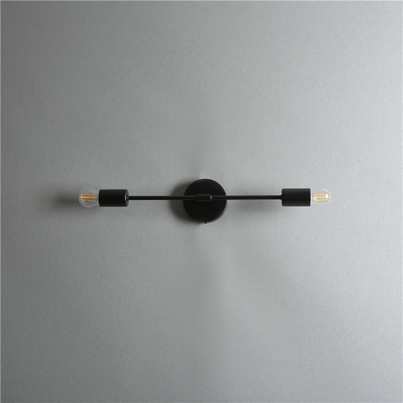 DecorBites™ LED Wall Lamp: Modern Two Arm E27 Bedroom Lighting for Bedside, Bathroom Mirror, Vanity.