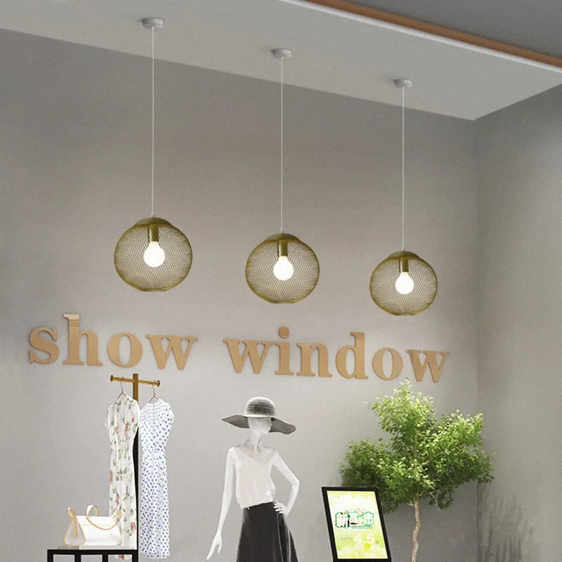 DecorBites™ Golden Birdcage LED Pendant Chandelier for Stylish Lighting in Restaurants, Kitchens, & Stores