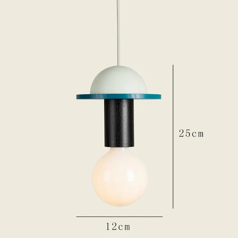 DecorBites™ LED Wooden Pendant Light: Nordic Design, Kawaii Bedroom Decor Fixture