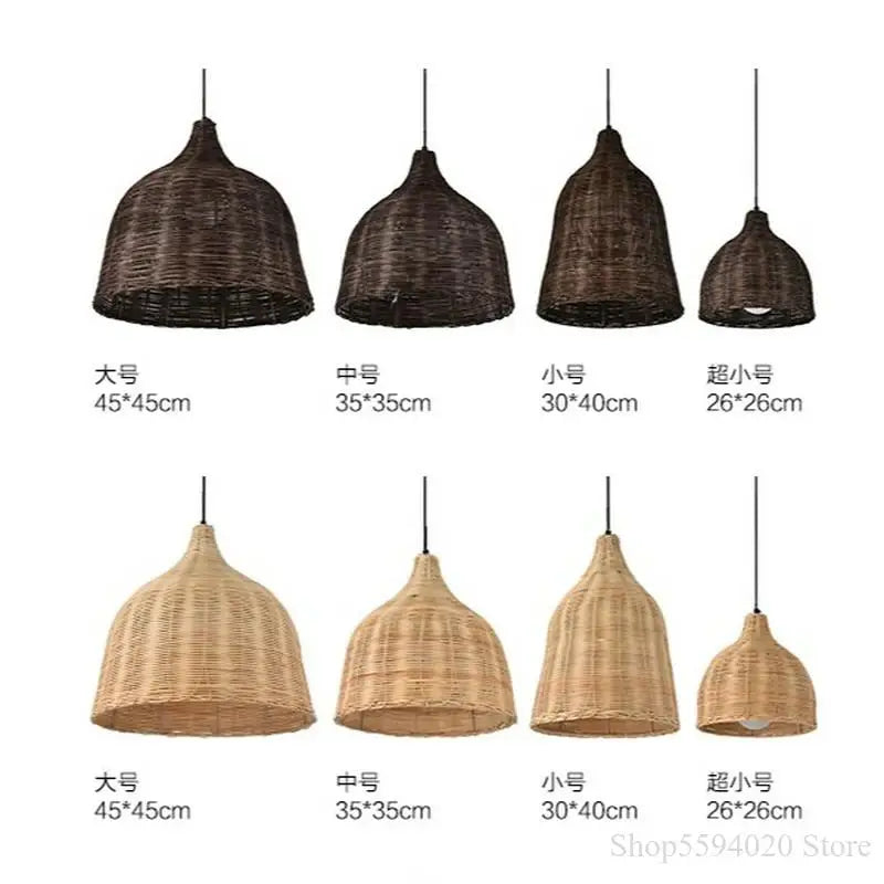 Southeast Asia Bamboo Rattan Woven Pendant Light