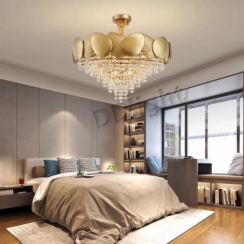 DecorBites™ Crystal Tassels LED Pendant Chandelier - Modern Luxury Home Decor