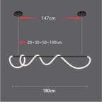 Modern Linear Stainless Steel LED Pendant Light