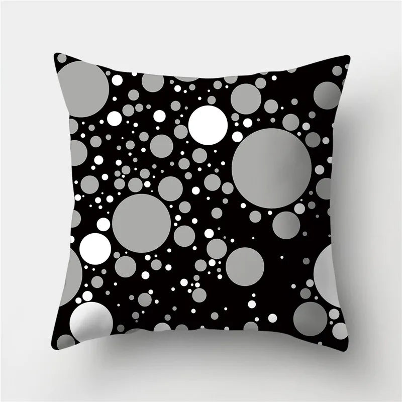 DecorBites™ Geometric Stripes Pillowcase 45x45cm Polyester Cushion Cover for Living Room