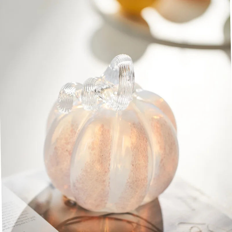 DecorBites™ تمثال اليقطين الزجاجي المتدرج لديكور المنزل