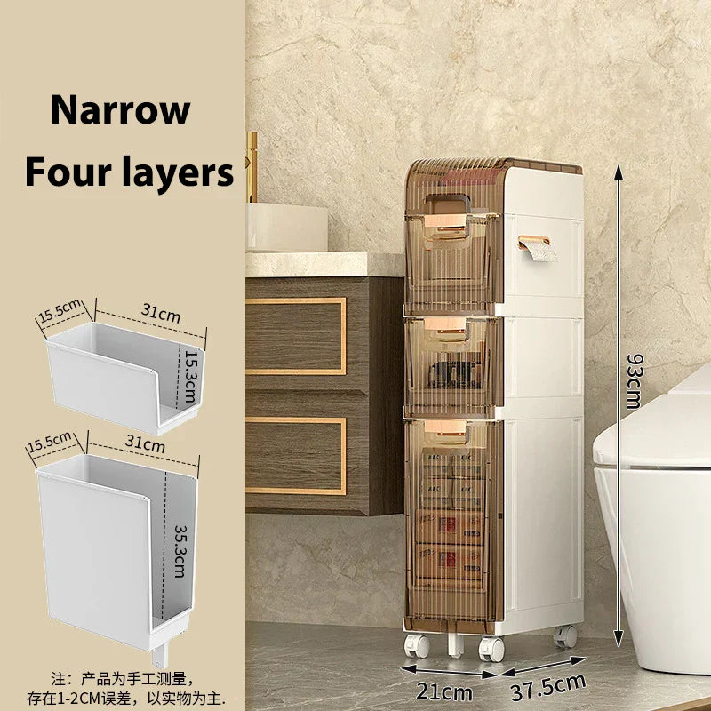 DecorBites™ Crevice Storage Rack Multi-Layer Drawer Organizer for Bathroom, Kitchen, and Car