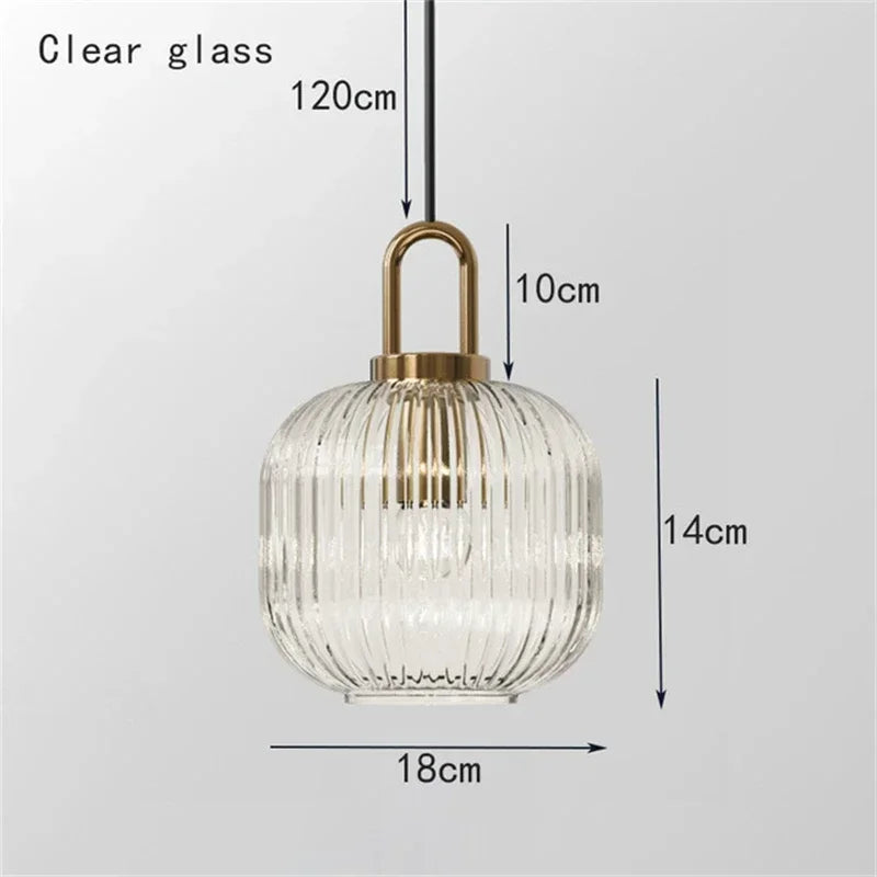 فوانيس زجاجية معلقة بخطوط إضاءة LED من DecorBites™ لديكور منزلي أنيق داخلي