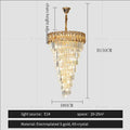 DecorBites™ Amber Crystal Chandelier for Living Room in French Light Luxury Style